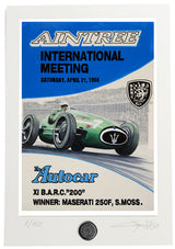 Lithograph no. 56 Great Britain 1956 Maserati 250F - Stirling Moss
