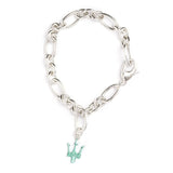 Aquamarine Trident Charm Bracelet