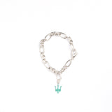Aquamarine Trident Charm Bracelet