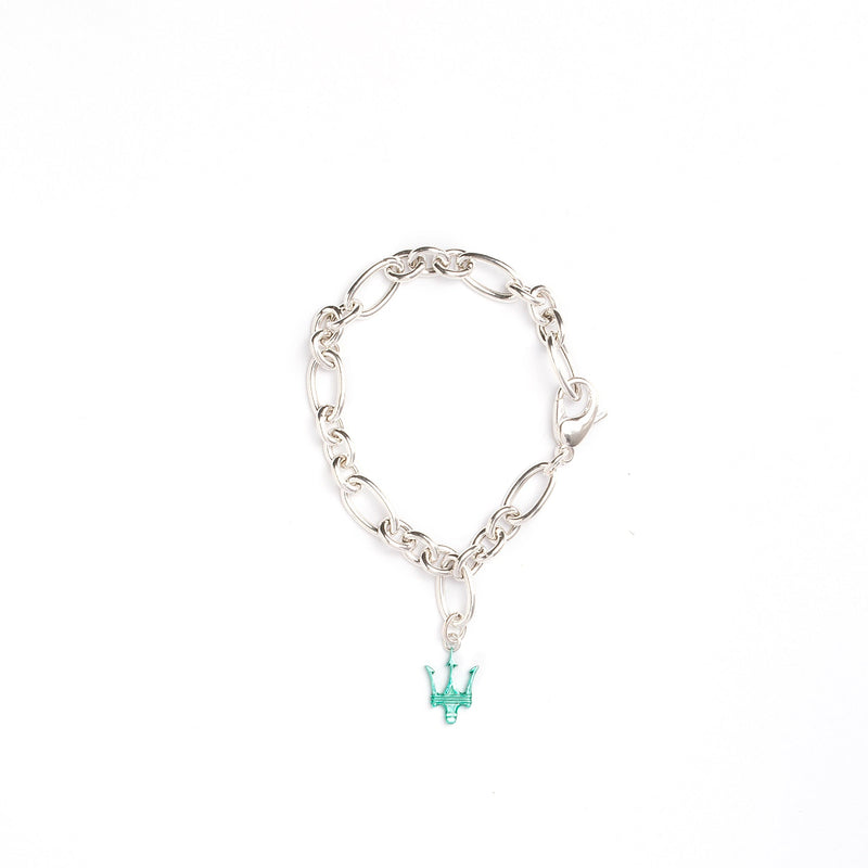 Aquamarine Trident Charm Bracelet