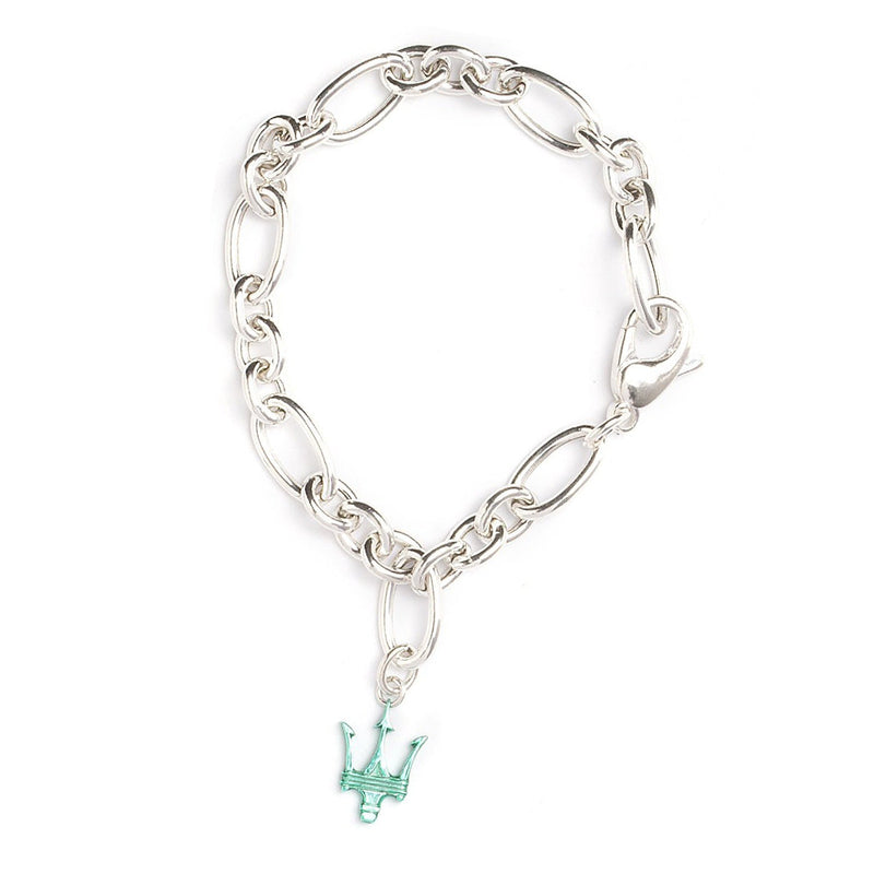 Aquamarine Trident Charm Bracelet