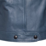 Women's Powder Blue Leather Jacket