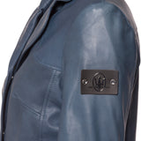 Women's Powder Blue Leather Jacket