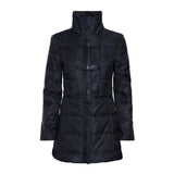 Women's Blue Padded Jacket with Frogs