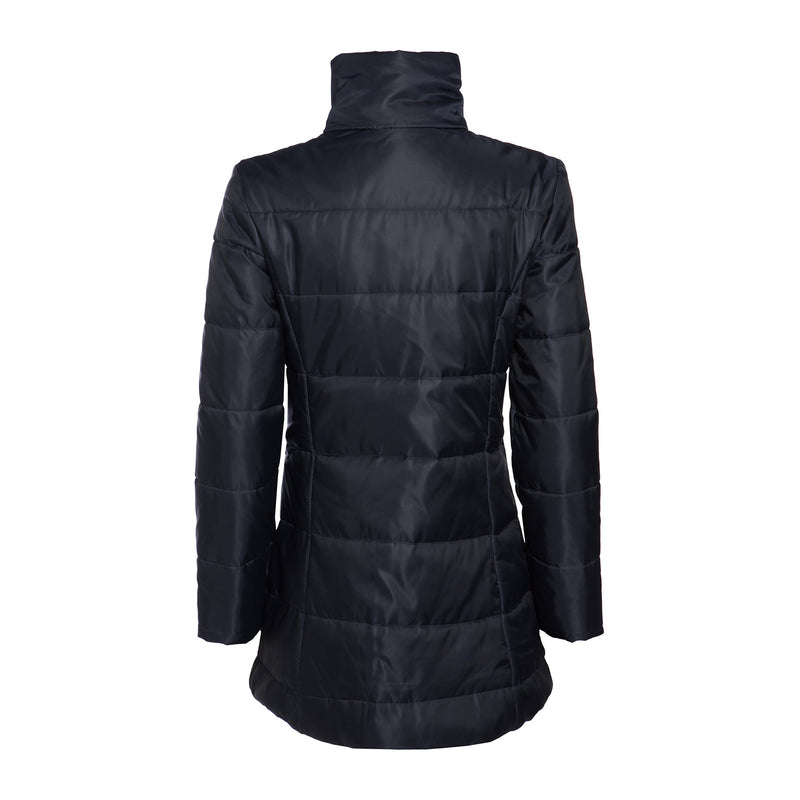 Women's Blue Padded Jacket with Frogs