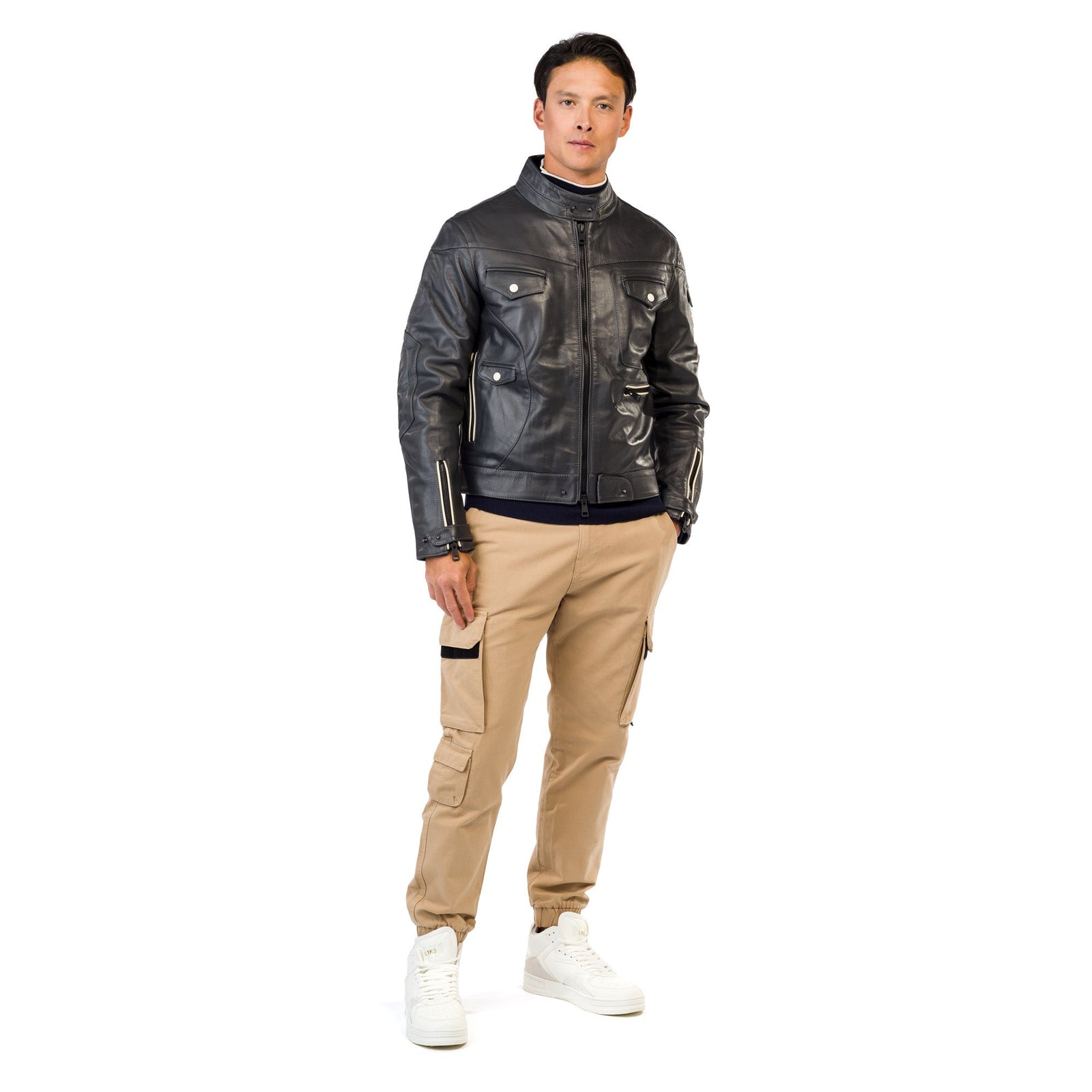 美品 ohotoro Urban Leather Jacket charcoal The Nero Luxe Leather Jacket – Claudio Lugli Shirts
