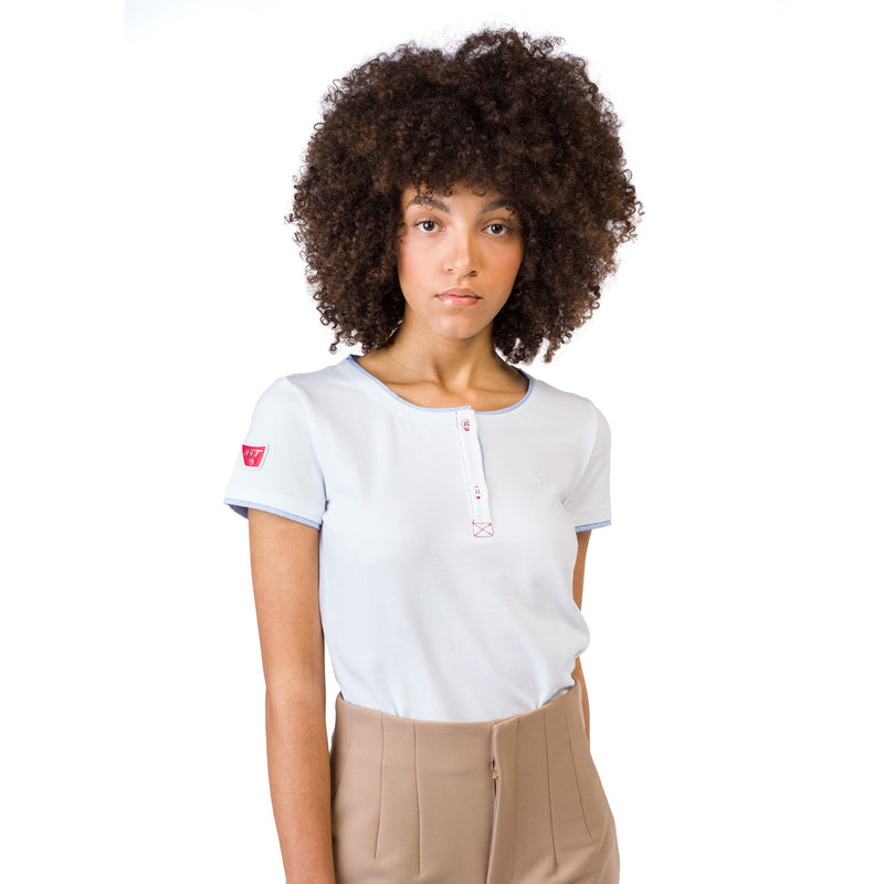 WOMENâ€™S WHITE ROUND-NECKED T-SHIRT