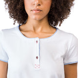 WOMENâ€™S WHITE ROUND-NECKED T-SHIRT