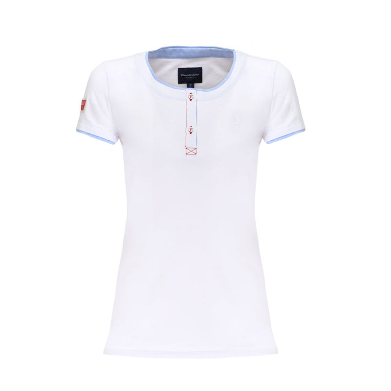 WOMENâ€™S WHITE ROUND-NECKED T-SHIRT