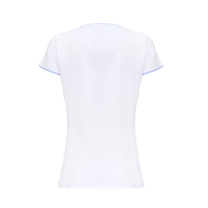 WOMENâ€™S WHITE ROUND-NECKED T-SHIRT