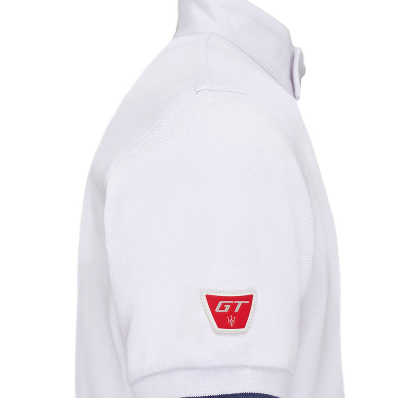MEN'S WHITE CONVERTIBLE PILOT NECK POLO SHIRT – Maseratistore
