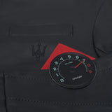 MEN'S CHARCOAL LEATHER PILOT-NECK JACKET