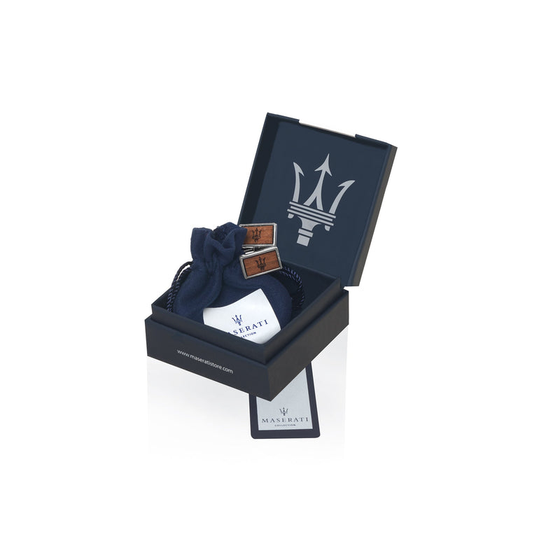 Brass and wood cufflinks