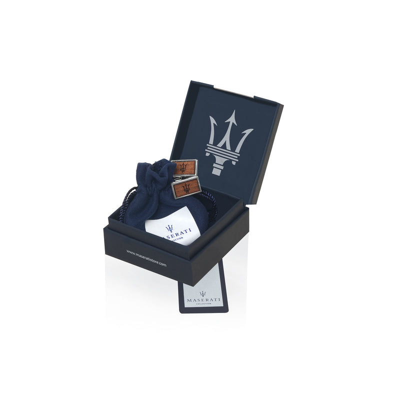 Brass and wood cufflinks