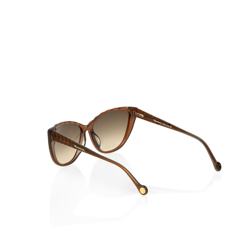 Sunglasses for Woman Acetate frame shaded brown lens (ms50703 