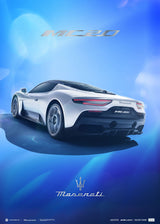 Design Poster MC20 Rear View Blue - Collector's Edition