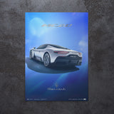 Design Poster MC20 Rear View Blue - Collector's Edition