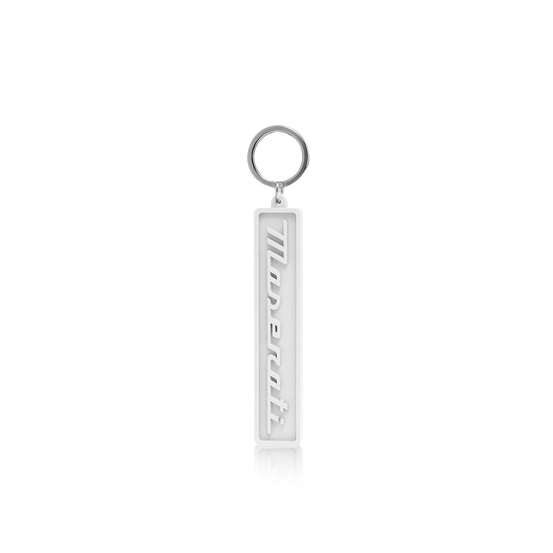 Grey Maserati Script Keychain