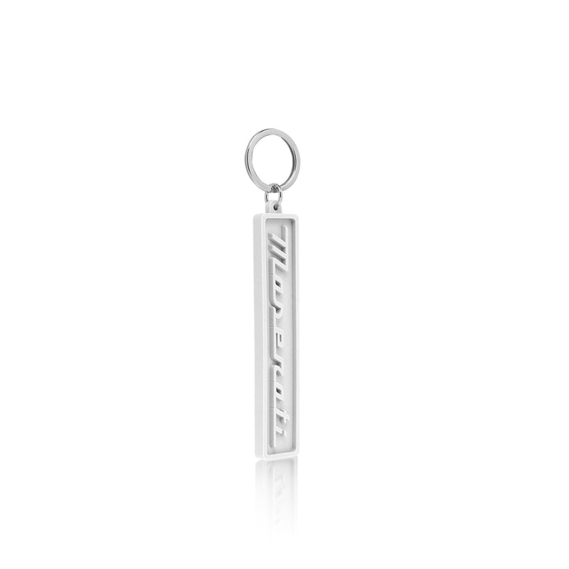 Grey Maserati Script Keychain