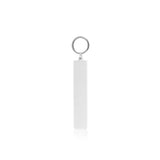 White Keychain with Maserati Lettering