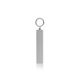 White Maserati Script Keychain