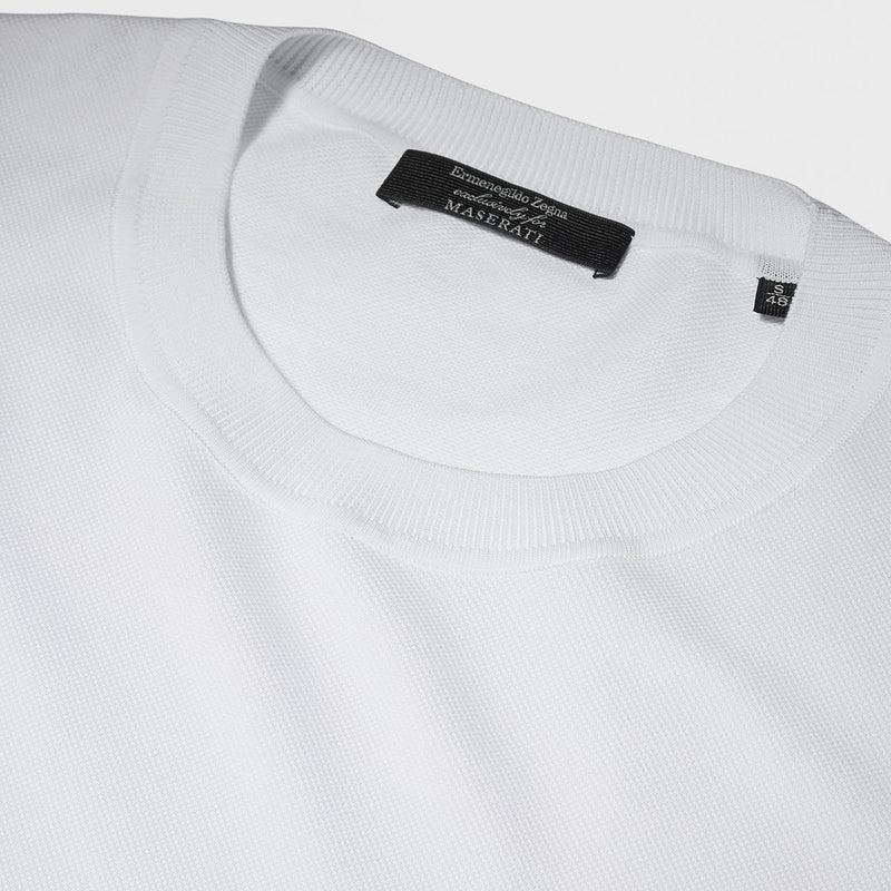 Zegna X Maserati Off White Cotton T- Shirt – Maseratistore