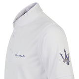 White Unisex Polo Shirt with Trident