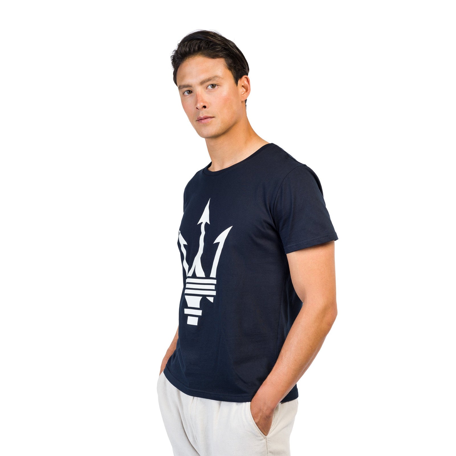 Blue Unisex T-Shirt with Maxi Maserati Trident – Maseratistore