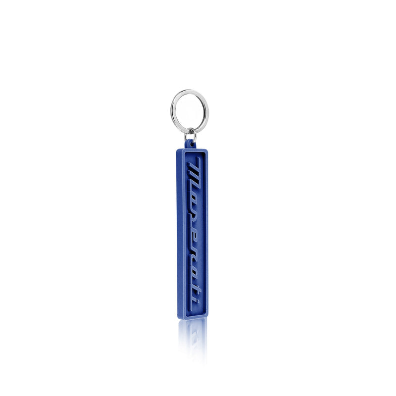 Blue Keychain with Maserati Script