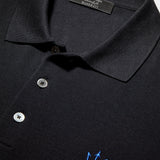 トップス Maserati Maserati Black Cotton Piquet Short-sleeve Polo – Maseratistore