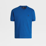 Electric Blue Maserati Cotton Piquet Short-sleeve T-shirt