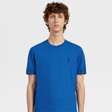 Electric Blue Maserati Cotton Piquet Short-sleeve T-shirt