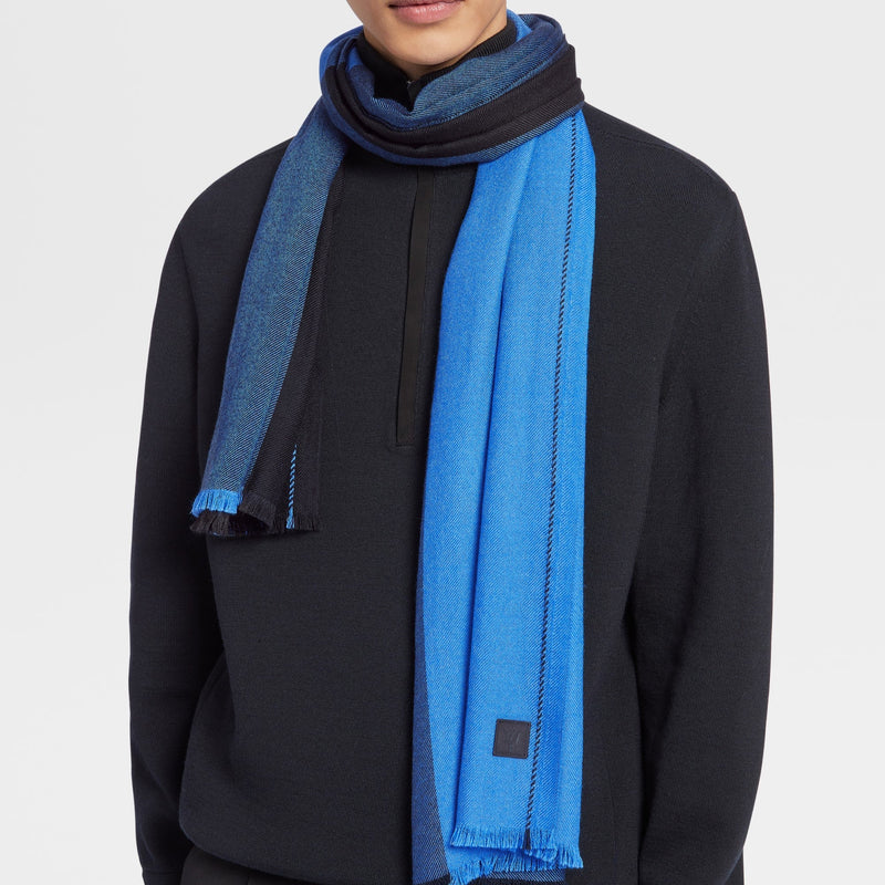 Black Maserati Cashmere and Silk Scarf – Maseratistore