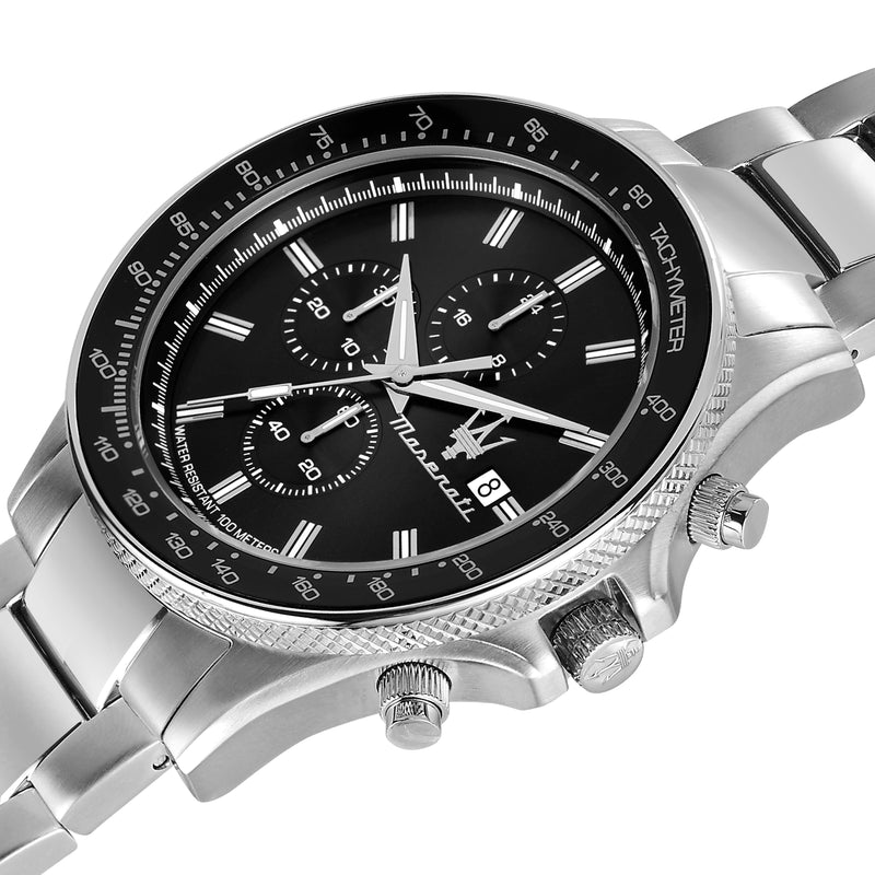 Maserati Sfida Men's マセラティ ブラックダイヤル マセラティ SFIDA ウォッチ メンズ