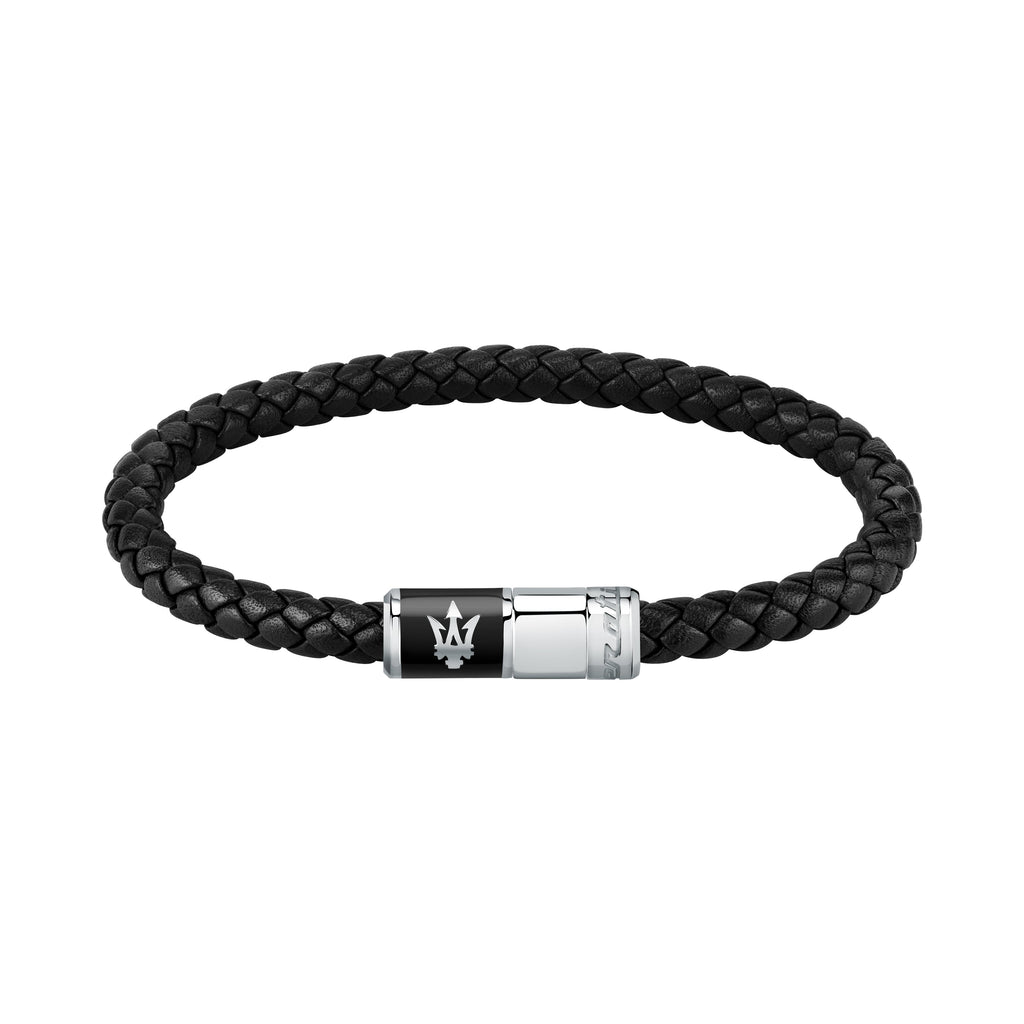 Black Leather Bracelet (JM222AVE07) – Maseratistore